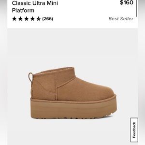 UGG Ultra Mini Platform in Chesnut. Brand new